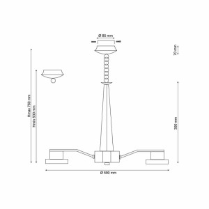 Подвесная люстра Lucia Tucci Natura 070.6 LED