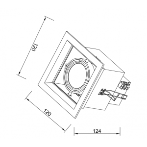 Встраиваемый светодиодный светильник Lucia Tucci Opzione 535.1-5W-WT/BK