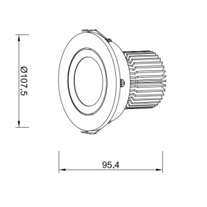 Встраиваемый светодиодный светильник Lucia Tucci Rio 757.1-12W-WT