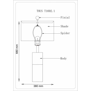 Светильник настольный Lucia Tucci illuminazione TOUS T1692.1