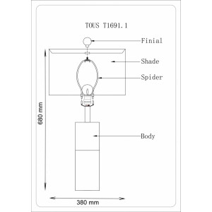 Светильник настольный Lucia Tucci illuminazione TOUS T1691.1