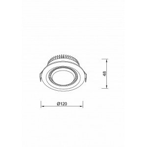 Встраиваемый светодиодный светильник Lucia Tucci Turbo 142.1-10W-WT/GR