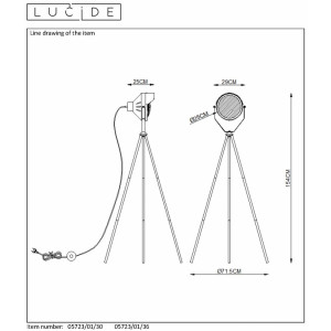 Торшер Lucide Cicleta 05723/01/36