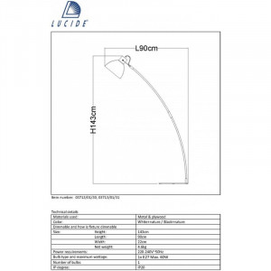 03713/01/31 Торшер Lucide Curf