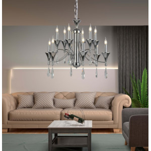 LDP 1230-12 CHR Подвесная люстра Lumina Deco Libero