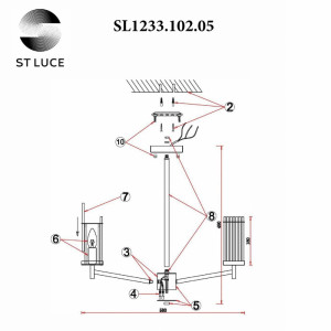 Люстра на штанге ST Luce Bitonto SL1233.102.05