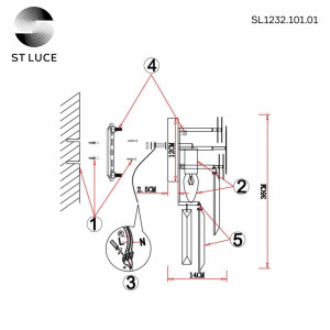 Бра ST Luce Caserta SL1232.101.01