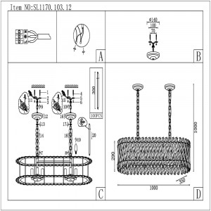 Подвесная люстра ST Luce Fabio SL1170.103.12 Подвесная люстра ST Luce Fabio SL1170.103.12