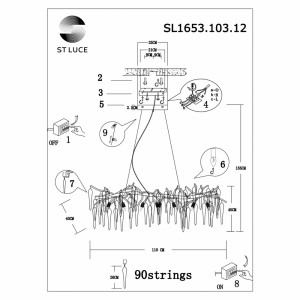 Подвесная люстра ST Luce Siena SL1653.103.12 Подвесная люстра ST Luce Siena SL1653.103.12