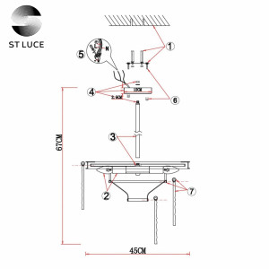 Люстра на штанге ST Luce Stabia SL1230.102.06