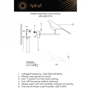 Бра Aployt Astor APL.822.01.10