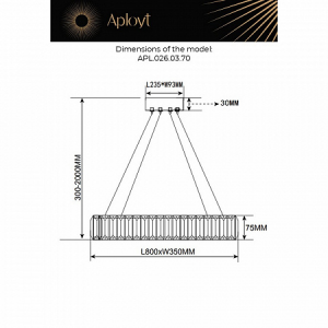 Подвесная светодиодная люстра Aployt Nicoletta APL.026.03.70