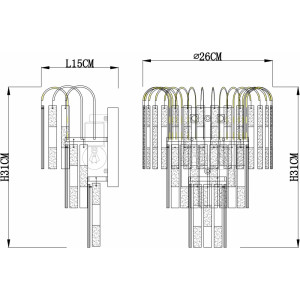 Бра Arte Lamp ELIZA A1009AP-2CC