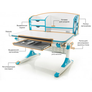 Детский стол Mealux Aivengo - M Blue