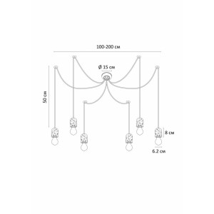 Подвесная люстра Arte Lamp Bender A4321SP-6GY