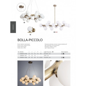Люстра на штанге Arte Lamp Bolla-piccolo A3988SP-16AB