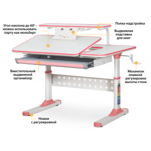 Детский стол Ergokids TH-320 W/P