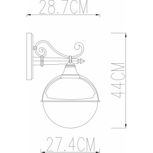 Уличный настенный светильник Arte Lamp Monaco A1492AL-1BK