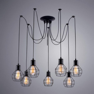 Подвесная люстра Arte Lamp Spider A1109SP-7BK Подвесная люстра Arte Lamp Spider A1109SP-7BK