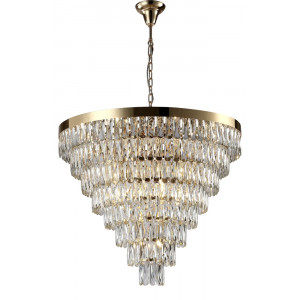 Подвесная люстра Crystal Lux Abigal SP22 D820 GOLD/TRANSPARENT