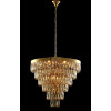 Подвесная люстра Crystal Lux Abigail SP-PL15 D620 GOLD/AMBER