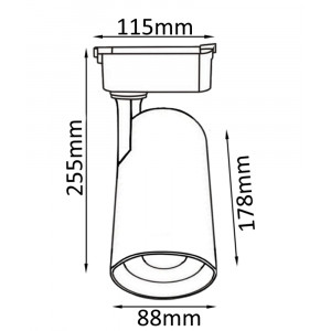 Трековый светильник однофазный Crystal Lux CLT 0.31 006 40W WH