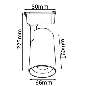 Трековый светильник однофазный Crystal Lux CLT 0.31 006 20W WH