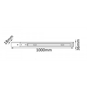 1м. Однофазный шинопровод Crystal Lux CLT 0.11 01 L1000 WH