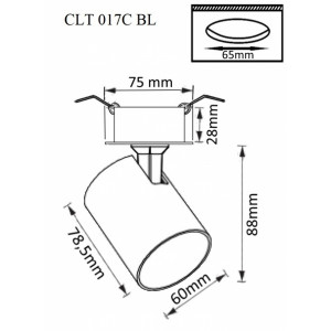 Спот Crystal Lux CLT 017C BL