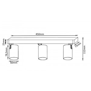 Спот Crystal Lux CLT 017CW3 L450 BL