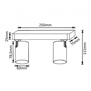 CLT 017CW2 L250 BL Спот Crystal Lux CLT 017