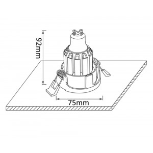 Встраиваемый точечный поворотный светильник Crystal Lux CLT 019C90 BL