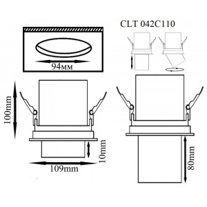Спот Crystal Lux CLT 042C110 WH