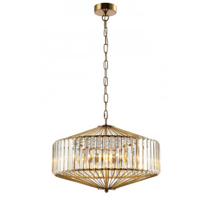 Подвесной светильник Fiesta Crystal Lux FIESTA SP5 BRASS/TRANSPARENTE